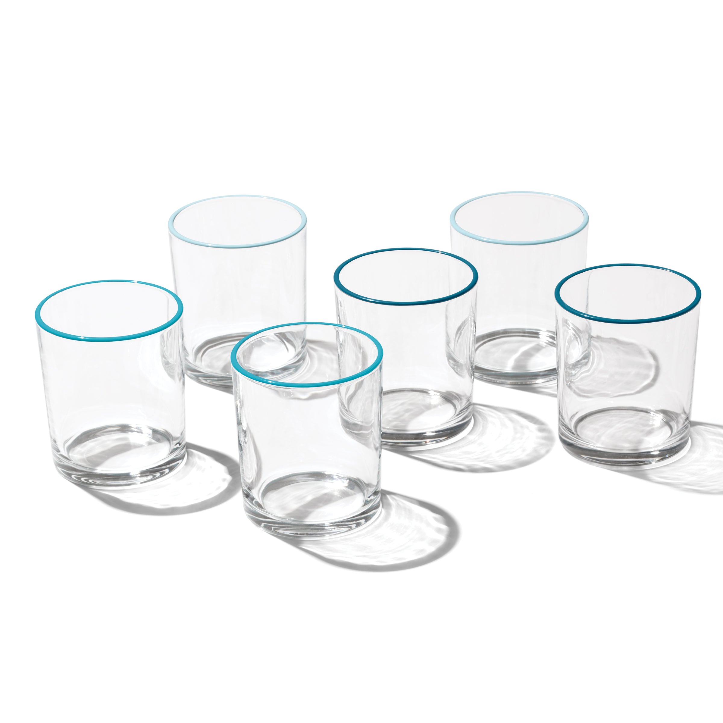 24 Seven Turquoise Medium Tumbler - Set Of 6